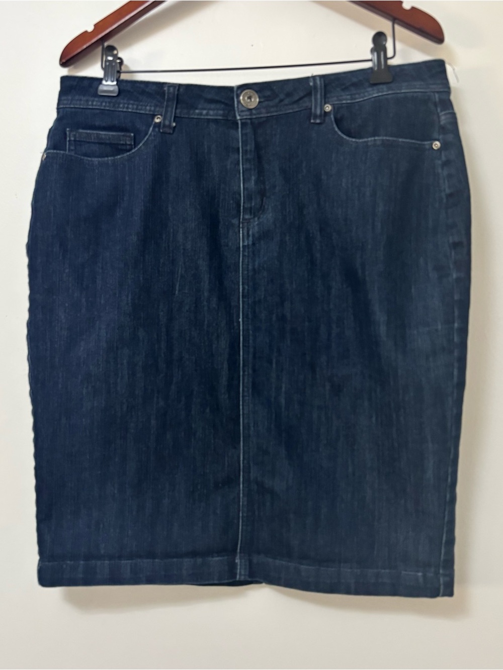 Cleo Dark Wash Denim Pencil Skirt Size 10